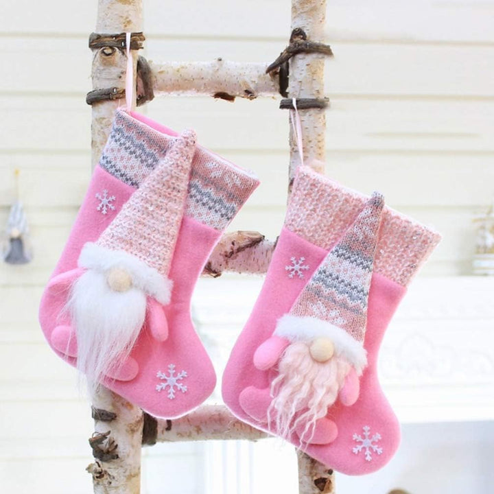 STOBOK 2 Stücke Weihnachtsstrumpf zum aufhängen Nikolausstrumpf Plüsch Wichtel GNOME Geschenktüte Be