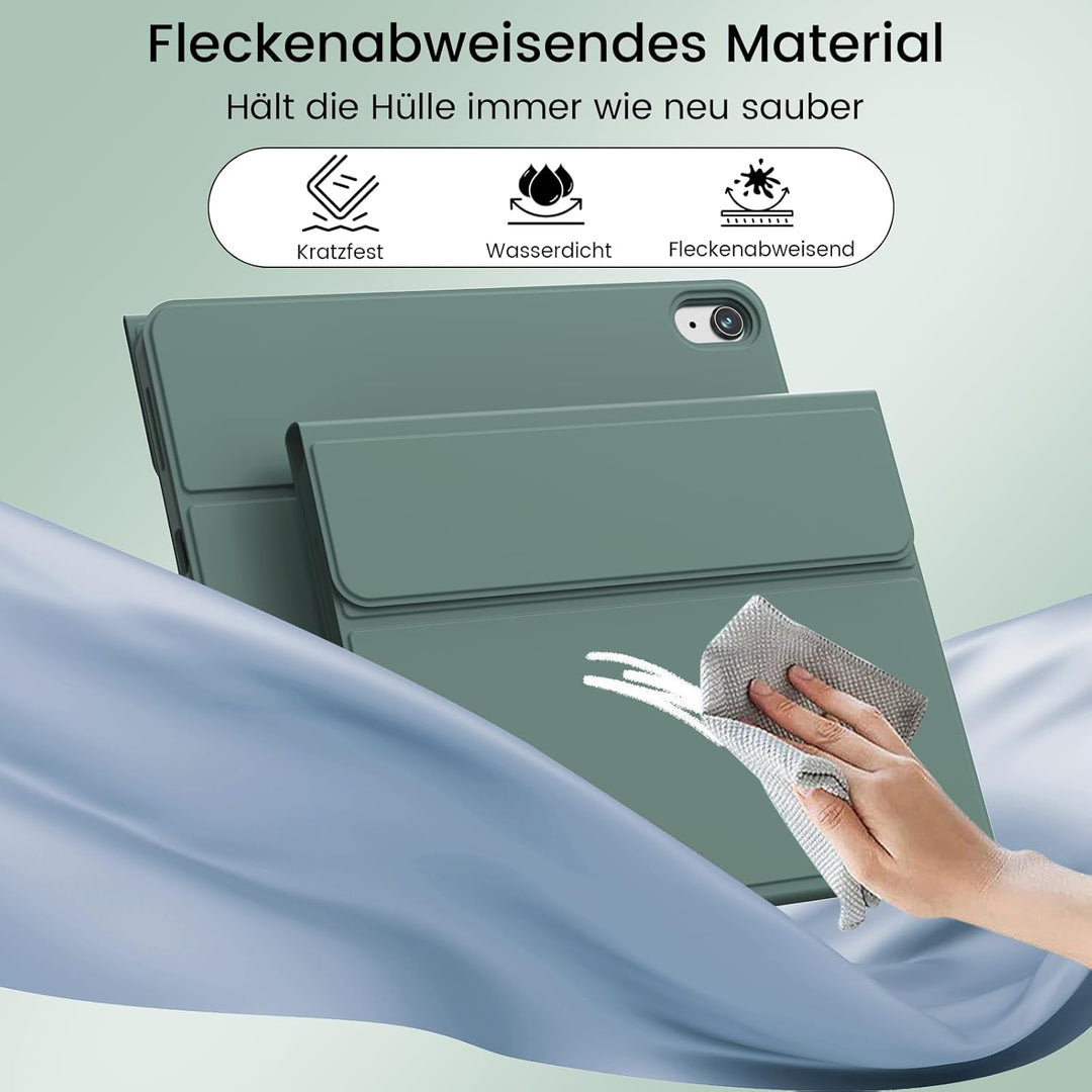 Hülle mit Tastatur für iPad Air 11 Zoll 2025 2024 (M3/M2), iPad Air 5 4 2022/2020 10,9 Zoll, Soft TP