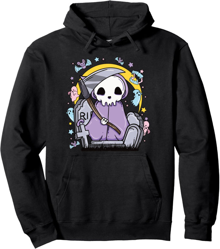 Kawaii Grim Reaper Pullover Hoodie