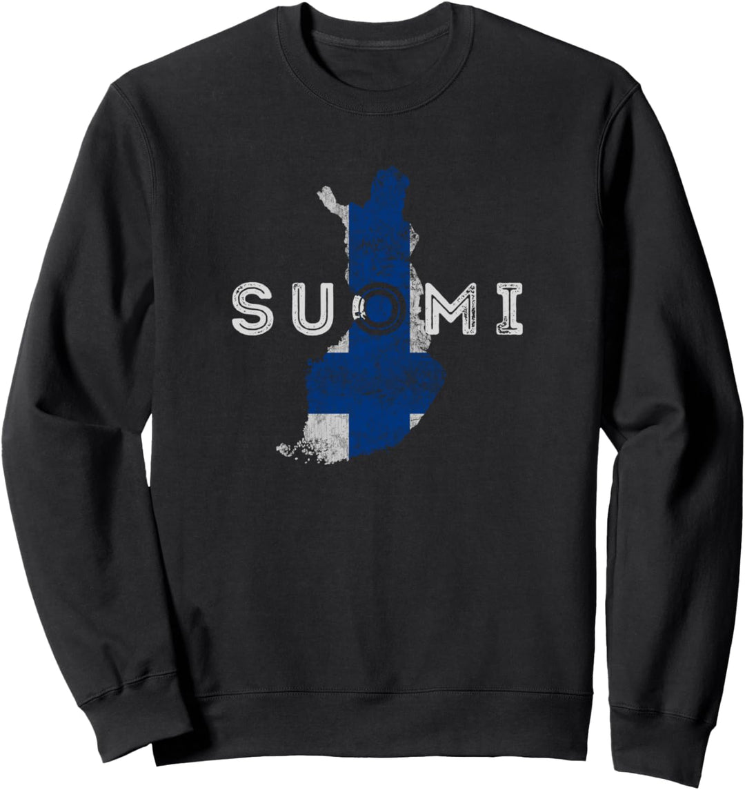 Finnische Karte und Flaggen-Andenken - Finnland Sweatshirt
