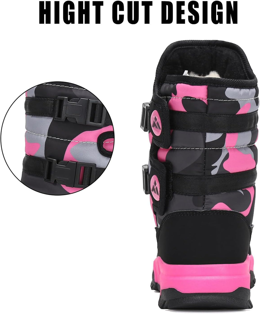 Kinder Winterstiefel Jungen Schneestiefel Mädchen Warm Gefütterte Rutschfeste Winter Snowboots Outdo