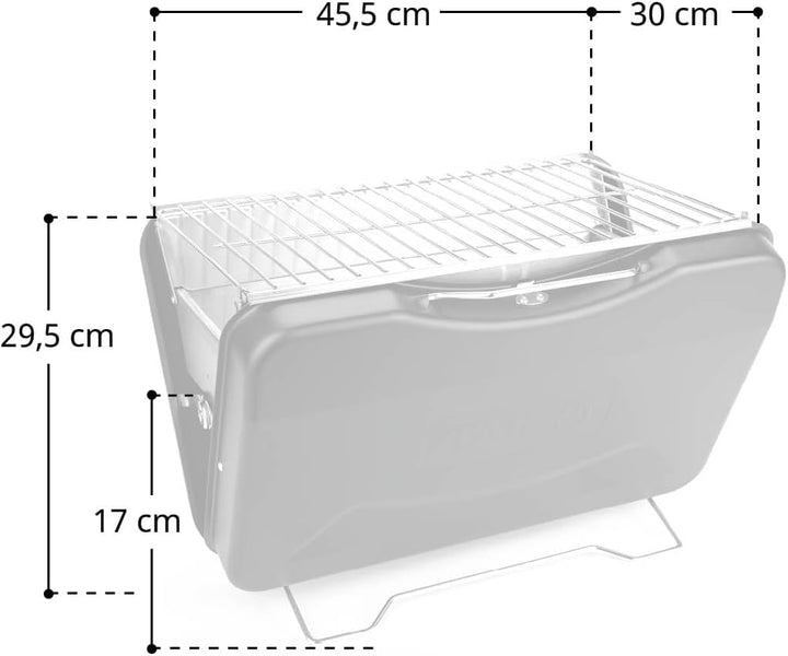 TAINO MOX Holzkohlegrill BBQ Koffergrill Camping-Grill Kohlegrill Retro-Stil klappbar Griller tragba