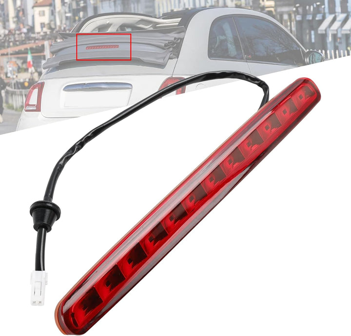 Topteng Rear High Mount Brake Stop Light Lamp passend für FIAT 500 Convertible 2009-2018