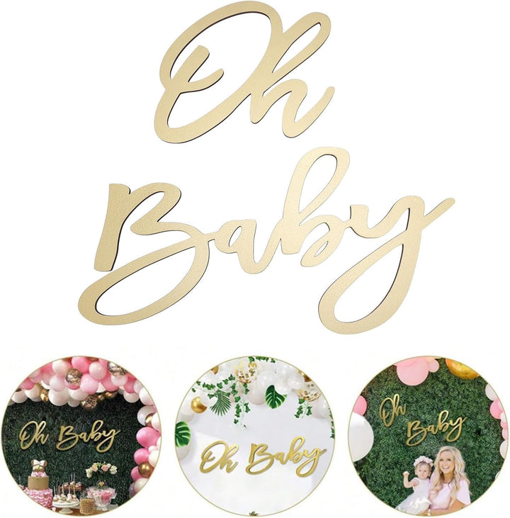Oh Baby-Schild, Ausschnitt, Geschlecht Offenbaren Hintergrund, Wanddekoration, Foto-Requisiten, Oh B