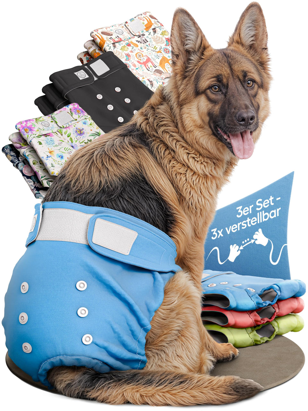HUND IST KÖNIG Hundewindeln für Hündinnen (3 Stück) - Hochabsorbierende Läufigkeitshose für Hündinne