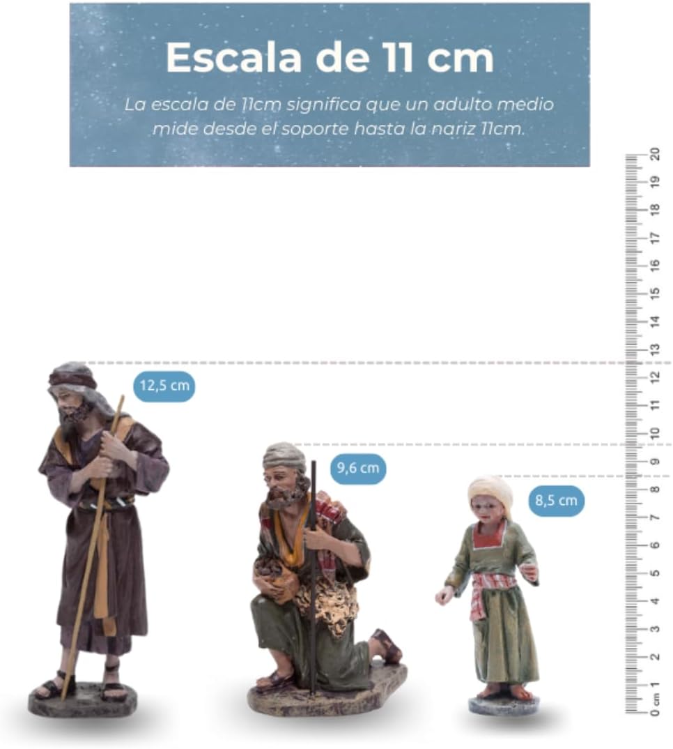 Triciclo Editores Beduinenfamilie | Krippenfiguren | Serie 11 cm | entworfen von José Luis Mayo | We