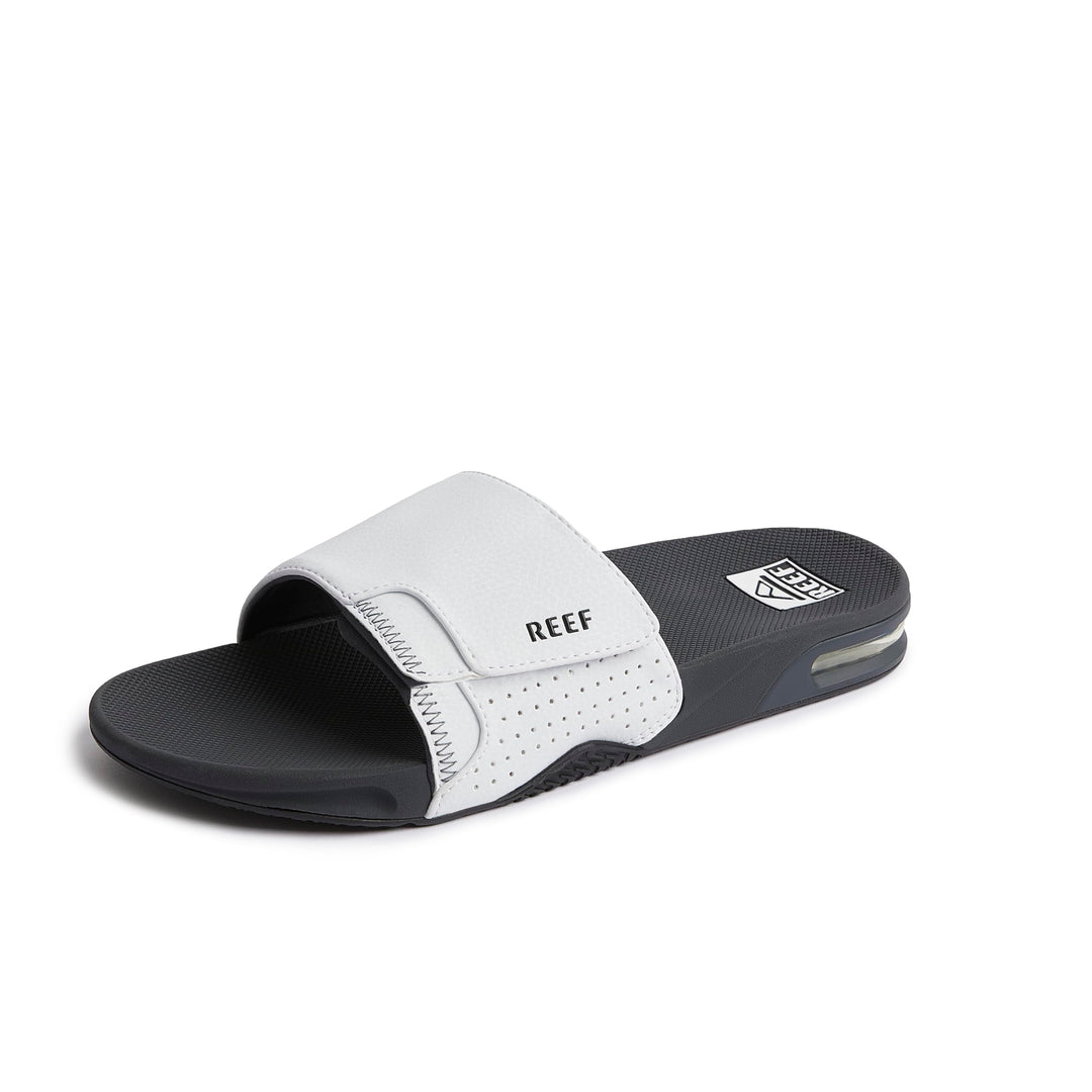 Reef Slipper Fanning Slide 47 EU Grau Weiss, 47 EU Grau Weiß