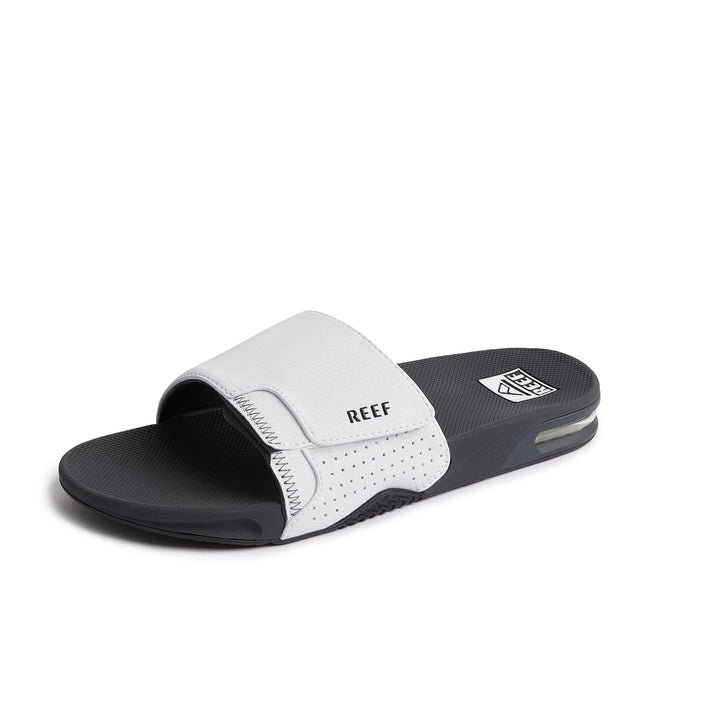 Reef Slipper Fanning Slide 47 EU Grau Weiss, 47 EU Grau Weiß