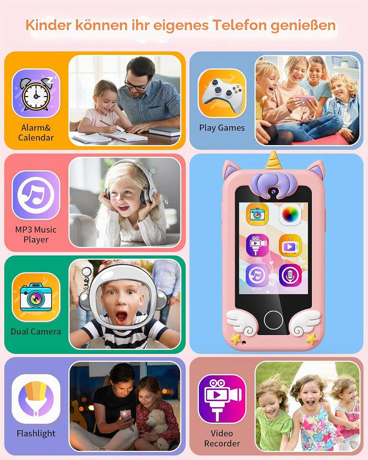 Kinder Handy Smartphone Spielzeug, Einhorn-Geschenke und Spielzeuge für Mädchen und Jungen im Alter