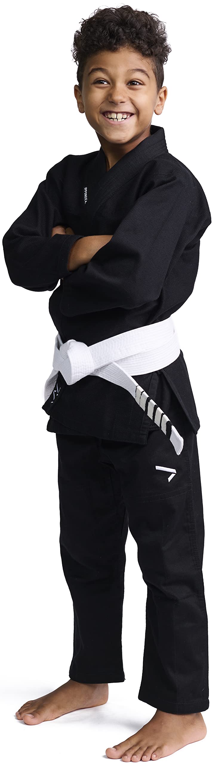 IPPONGEAR Brazilian Jiu Jitsu Kinder/Einsteiger Anzug inkl weissem Gürtel [M3 I Pearl-Weave Material