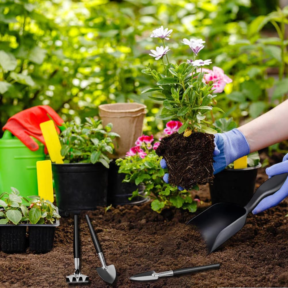 Bonsai Werkzeug Set 16 Stück mit wasserdichte Umtopfmatte, Bonsai Starter Kit, Bonsai Set Starter Ki