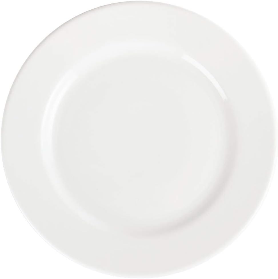 Olympia Whiteware Service-Teller mit breitem Rand, 310 mm, Porzellan, innovativ, 6 Stück 310(Ø)mm/ 1