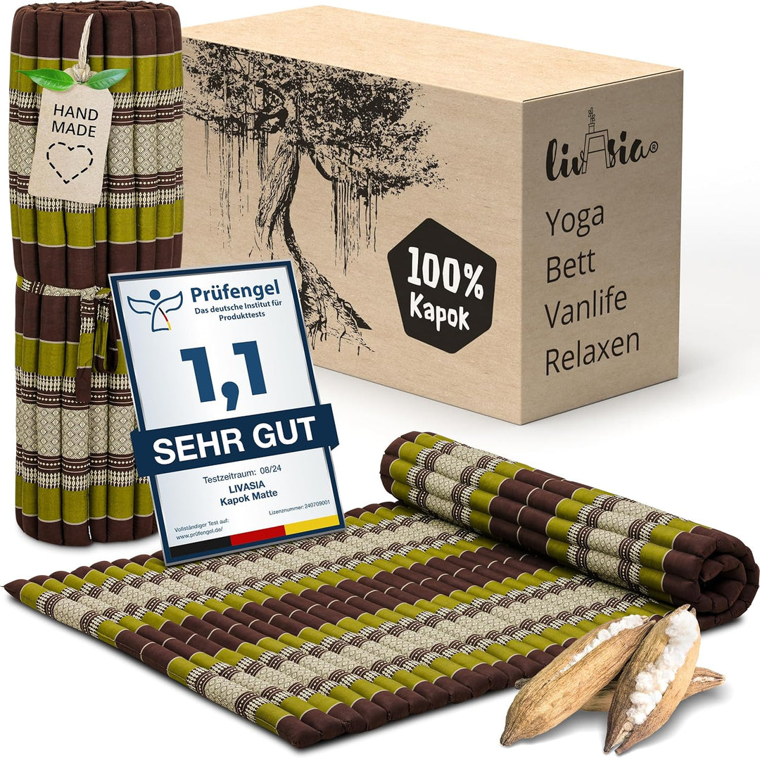 livasia Rollmatte Rollmatratze L-200x110x4,5cm, Gästebett Gästematratze 1 Person, Reisebett Kofferra