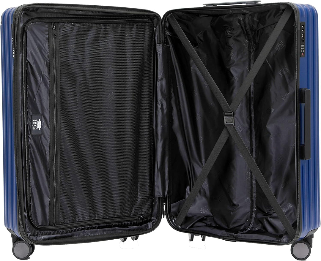 M816 TSA-Schloss Koffer Reisekoffer Trolley Kofferset Hardschale Boardcase (Diamondblau, Mittler Kof