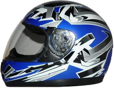 Protectwear SA03-BL-XS Kinder Motorradhelm, Integralhelm, Grösse XS (YL 52-53cm), Blau/Weiss XS (You