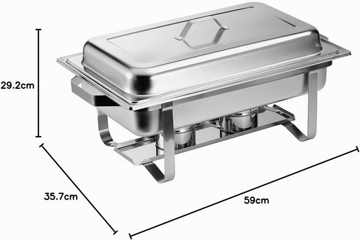 ZORRO - 2X Chafing Dish Speisewärmer Profi Set 15-Teilig in Gastro Qualität Warmhaltebehälter Edelst