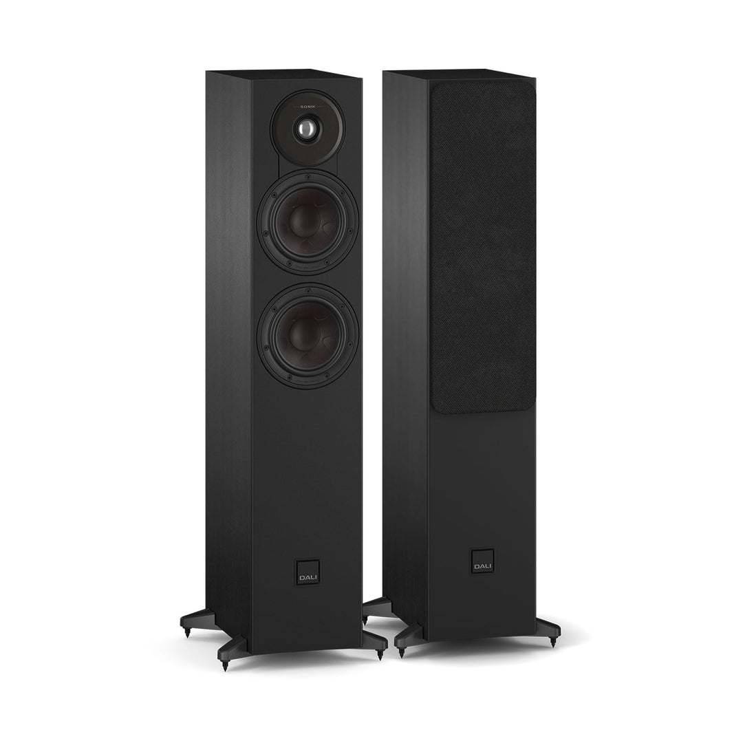 DALI Sonik 5 schlanke, bodenstehende passive HiFi-Lautsprecher – Dual 13,3 cm Clarity Cone Tieftöner