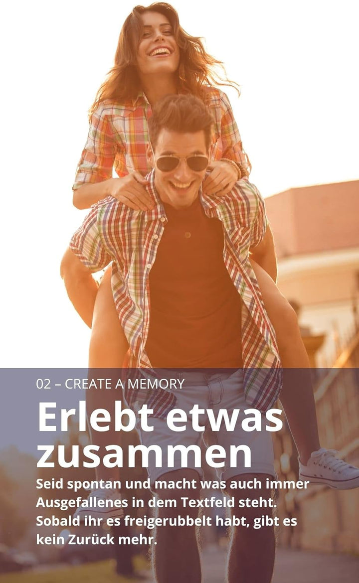 Die Challenge® Erlebnisbuch mit 40+ Abenteuern und Dates für Paare – Interaktives Fotobuch mit Rubbe