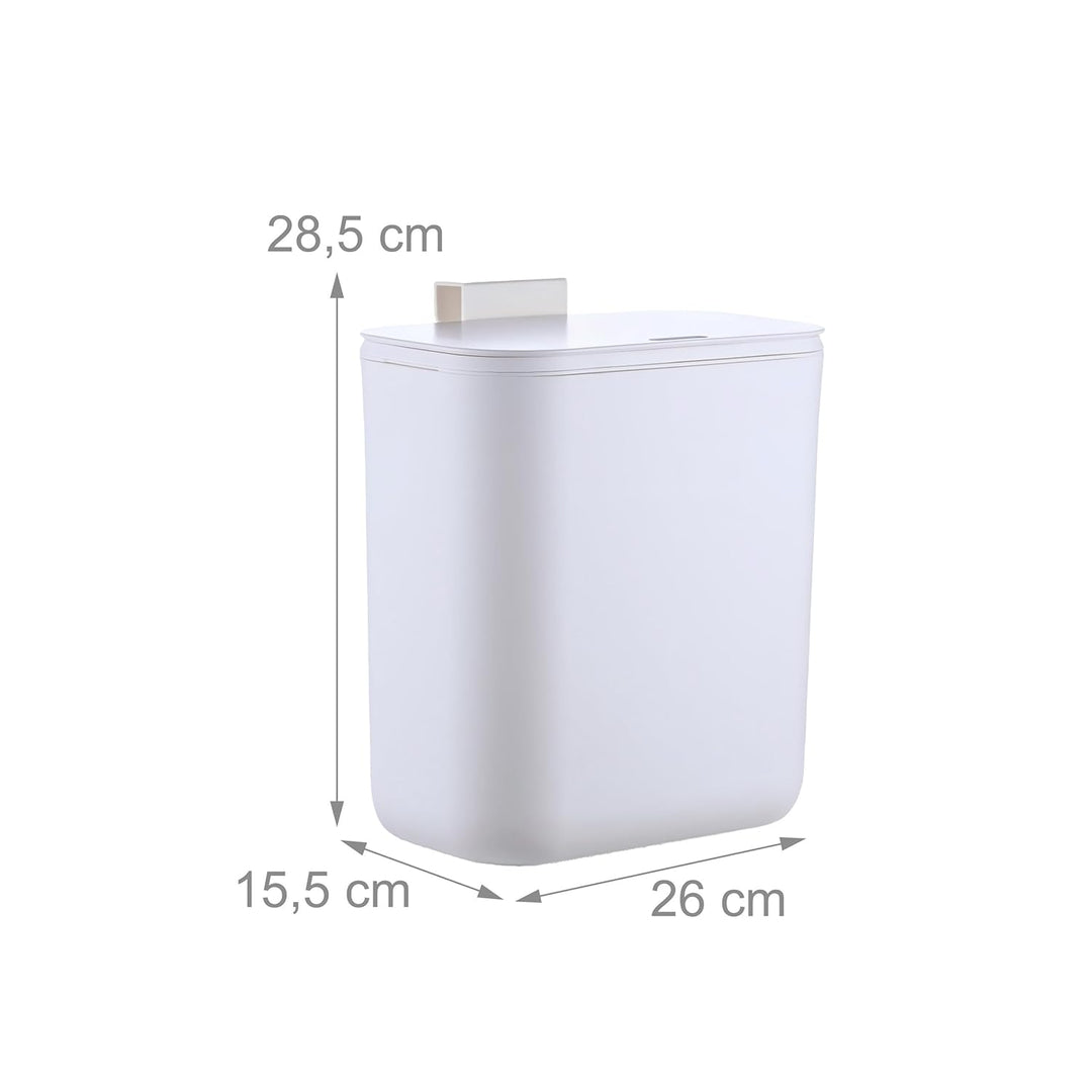 Relaxdays Küchenmülleimer, 9 L, hängender Komposteimer, für Biomüll & Restmüll, Türmüllbehälter, Kun