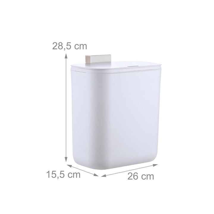 Relaxdays Küchenmülleimer, 9 L, hängender Komposteimer, für Biomüll & Restmüll, Türmüllbehälter, Kun