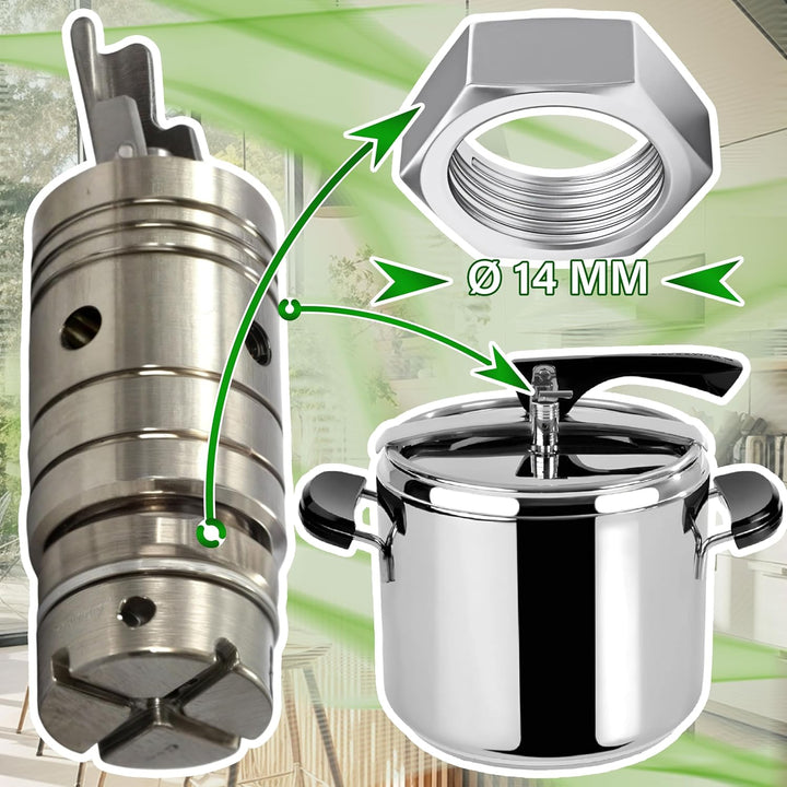 ONIX TECH Ventil Schnellkochtopf Ø 14 mm mit dem Originalcode 090.002.0800.00 090002080000 für Lagos