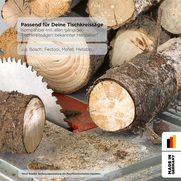 kwb Kreissägeblatt 250 x 30 mm, Made in Germany, Nagelfest, für Holz mit Metallresten, Universal Säg