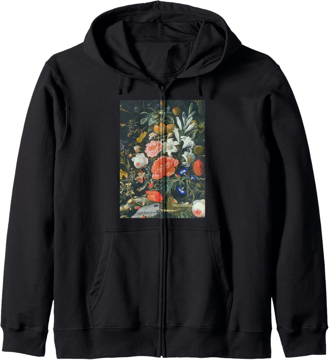 Trendy Renaissance Flower Painting Kapuzenjacke