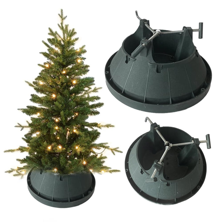 COIL Weihnachtsbaumständer, grüne Farbe, Stabiler Christbaumständer mit 3/4 Schrauben für sicheren H