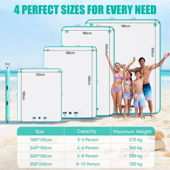 Aufblasbare Dock Schwimmende Plattform Aufblasbare Wasserhängematte, Multi Personen Aufblasbares Sch