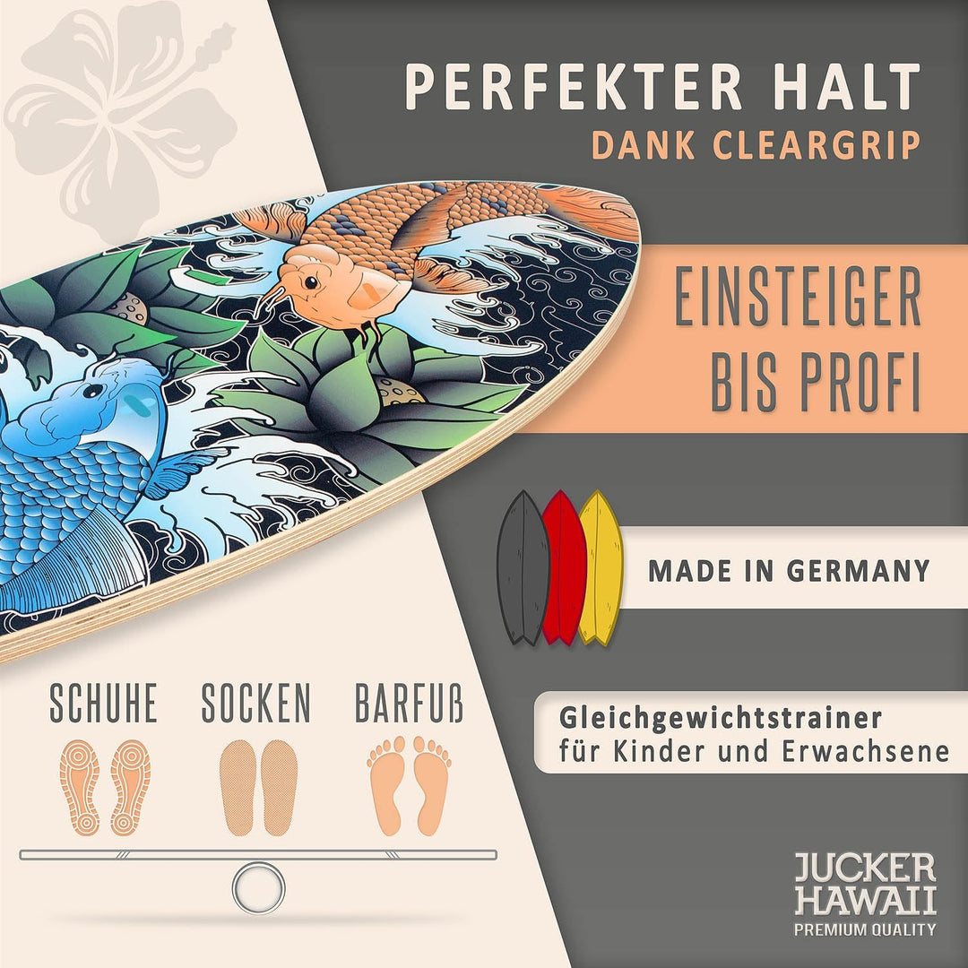 JUCKER HAWAII Balance Boards – Profi-Balanceboards seit 2007 – Made in Germany aus 11 Schichten Birk