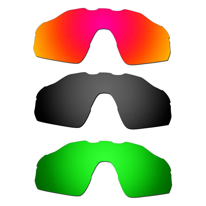 HKUCO verstärken Männer Ersatzgläser für Oakley Radar EV Pitch Rot/Schwarz/Emerald Grün Sunglasses
