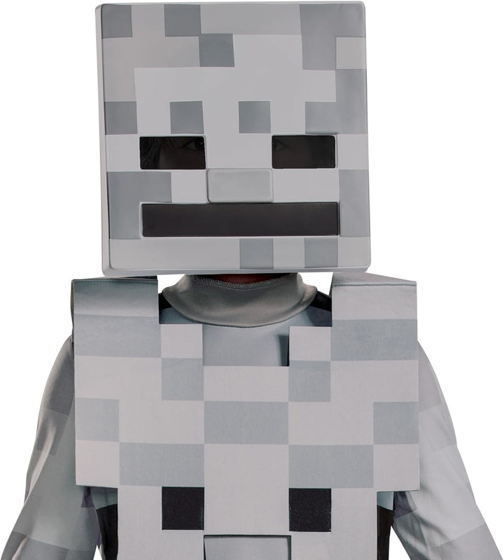 Minecraft Skeleton Costume for Kids, Video Game Inspired Character Outfit, Classic Child Size Medium