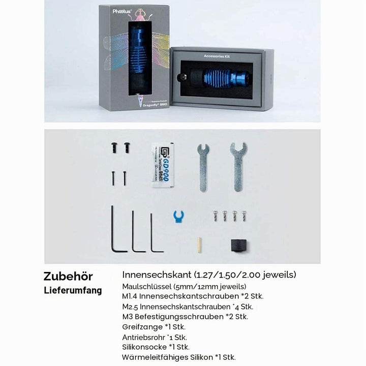 Bis zu 500 ℃ hitzebeständige Ganzmetall-Dragonfly Hotend BMO aus Bimetall, hitzebeständige Kupferdüs