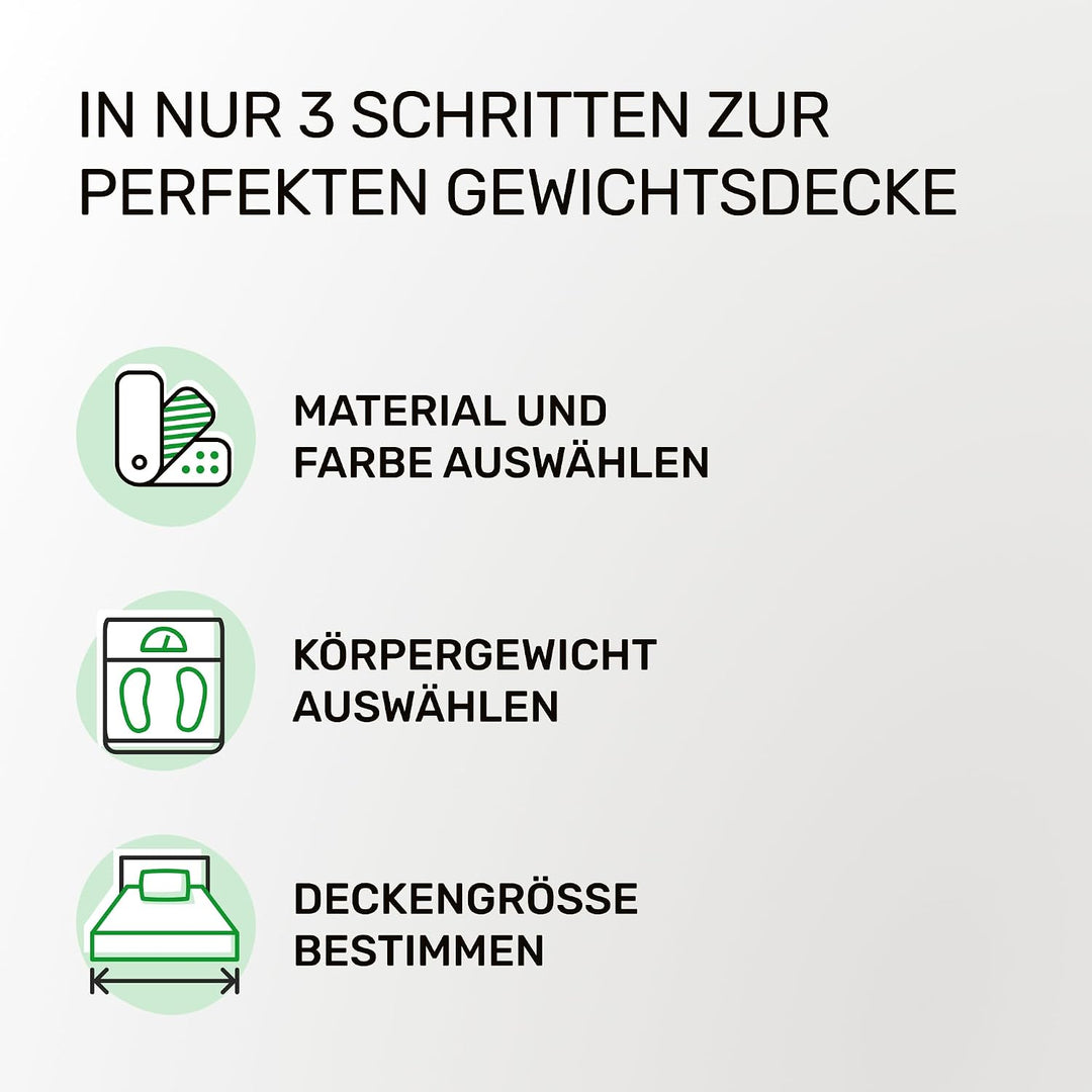 Dailydream Gewichtsdecke 135x200cm, 9,5 kg, Fleece, Blau | Gewichtsdecke mit weicher Fleece-Aussensc