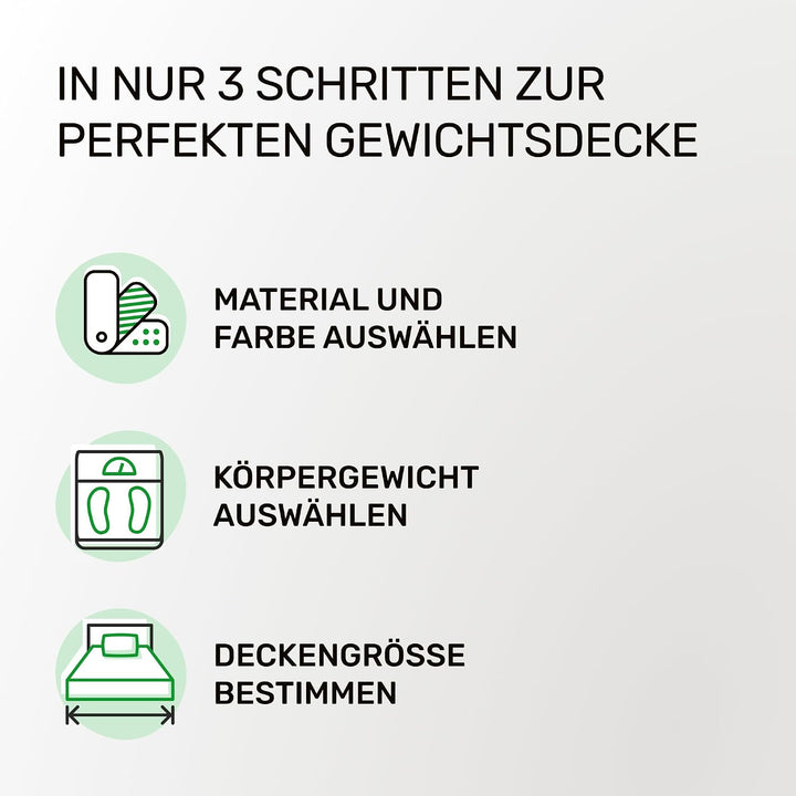 Dailydream Gewichtsdecke 135x200cm, 9,5 kg, Fleece, Blau | Gewichtsdecke mit weicher Fleece-Aussensc