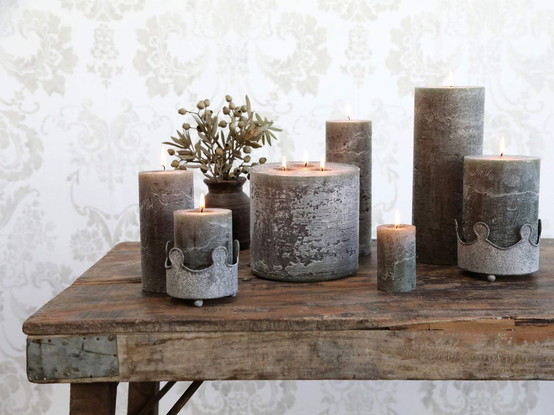 Chic Antique Macon rustikale Stumpenkerze versch.Farben und Grössen Kerze Antik NEU Altarkerze Stump