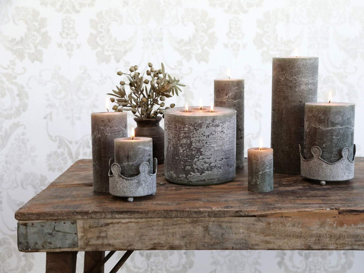 Chic Antique Macon rustikale Stumpenkerze versch.Farben und Grössen Kerze Antik NEU Altarkerze Stump