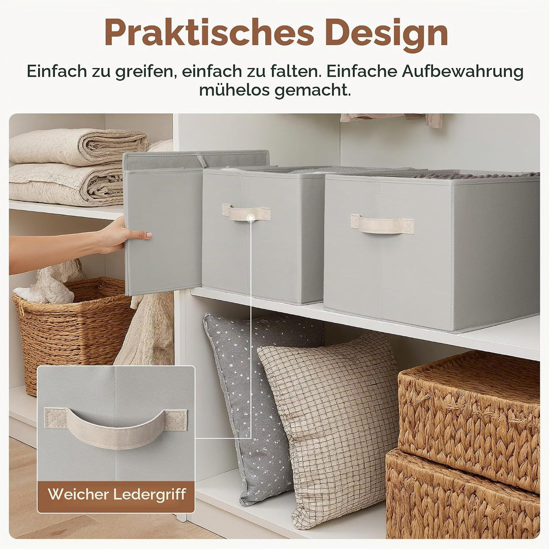 StorageWorks extra grosse Aufbewahrungsbox Stoff, faltbare Boxen Aufbewahrung für Regale, Schränke,