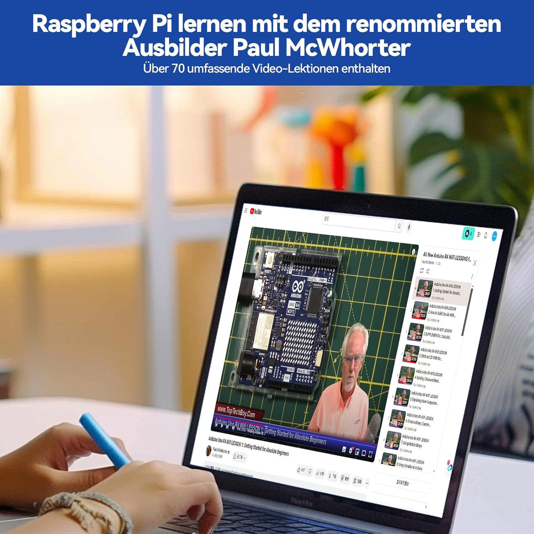 SUNFOUNDER Raspberry Pi Starter Kit für Raspberry Pi 4B 3 B+ 400, 537 Seiten, Python C Java Scratch