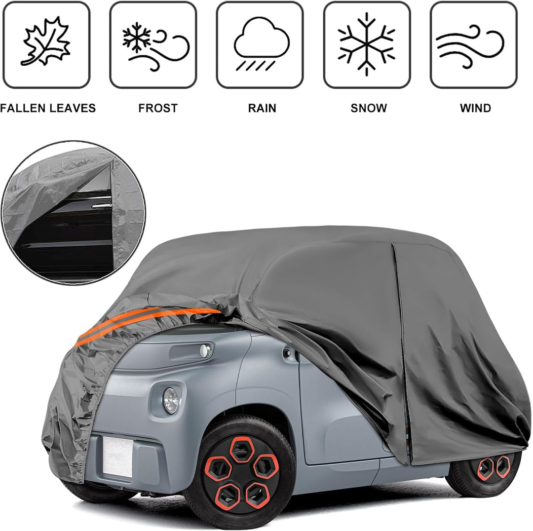 Autoabdeckung Ersatz für Citroen Ami/FIAT Topolino 2020-2024, Grau | Vollgarage Autogarage Wasserdic