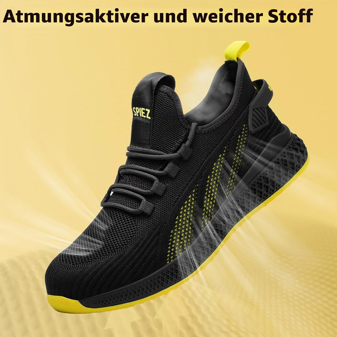SPIEZ Unisex Sicherheitsschuhe mit Stahlkappe s1, Pannensichere leicht Arbeitsschuhe für Damen und H