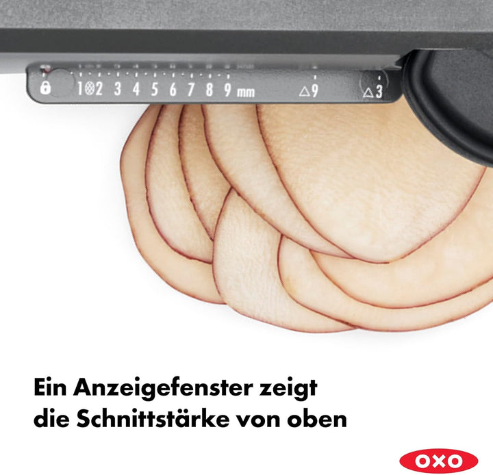 OXO Good Grips Profi Obst- und Gemüsehobel 2.0 mit Klingen aus japanischem Edelstahl, grau Single Ch