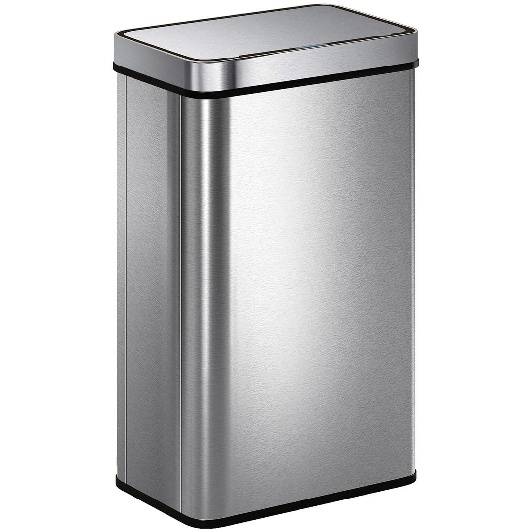 HOMCOM Mülleimer mit Sensor 60L Edelstahl Leiser Automatischer Abfalleimer mit Soft-Close-Deckel, Fi