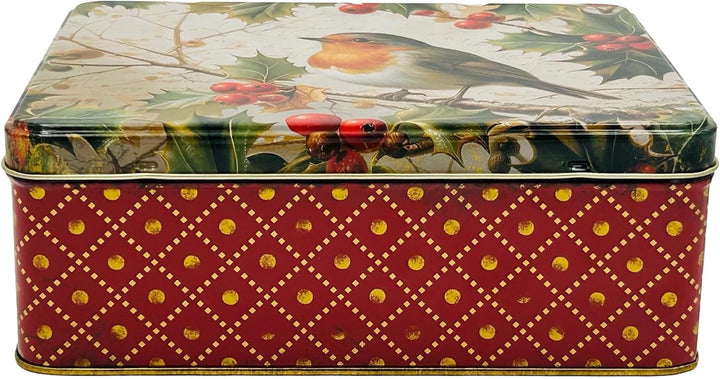Geschenkdose Design Nostalgia - Liebevoll gestaltete rechteckige Vorratsdose - Motiv Rotkelchen - Bl