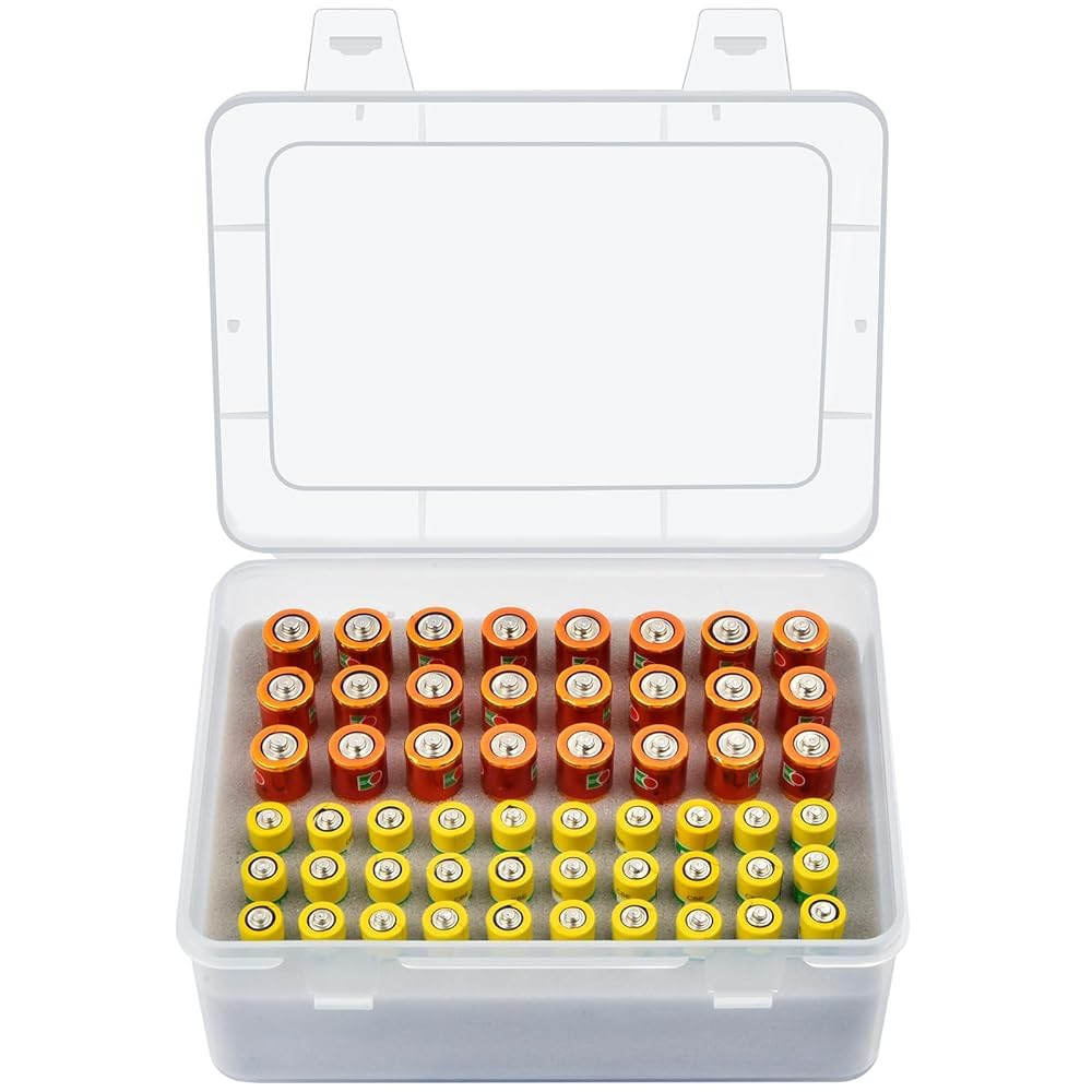 Batterie Aufbewahrungsbox - Batterien Aufbewahrung Organizer mit Batterietester Akkutester BT-618. h