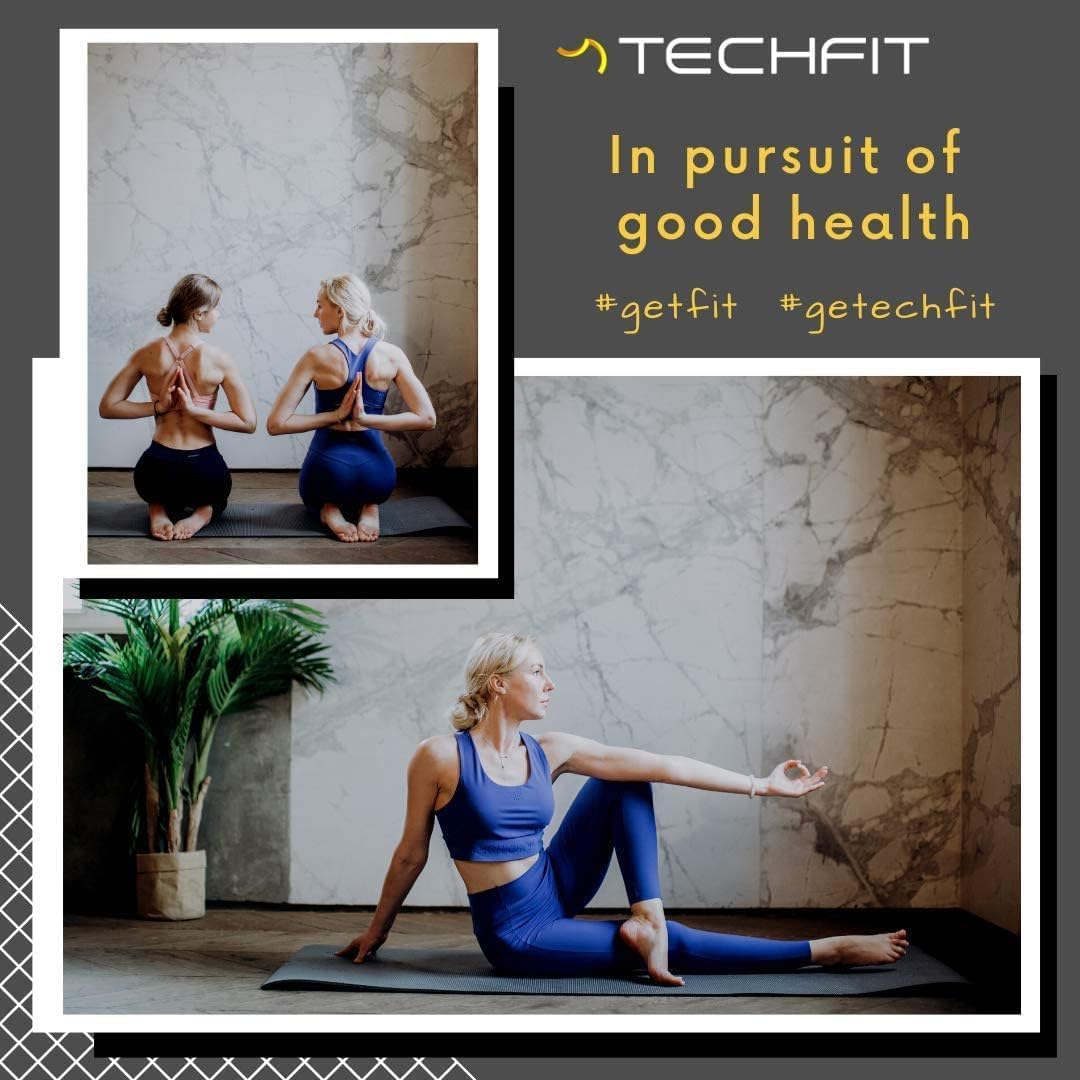 TechFit Yogamatte Rutschfest für das Fitnessstudio zu Hause - Pilates Matte für das Heimtraining, Yo