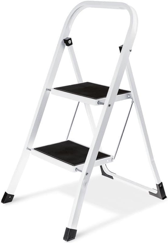 Lefeld 2-Stufige Trittleiter klappbar Klappstufen Klapptritt Stehleiter Leiter faltbar Tritthocker T