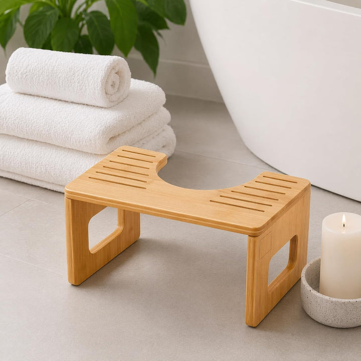 Toilettenhocker Erwachsene, 40×20×17cm Ergonomischer Klohocker WC | Hocker Badezimmer, für Hämorrhoi