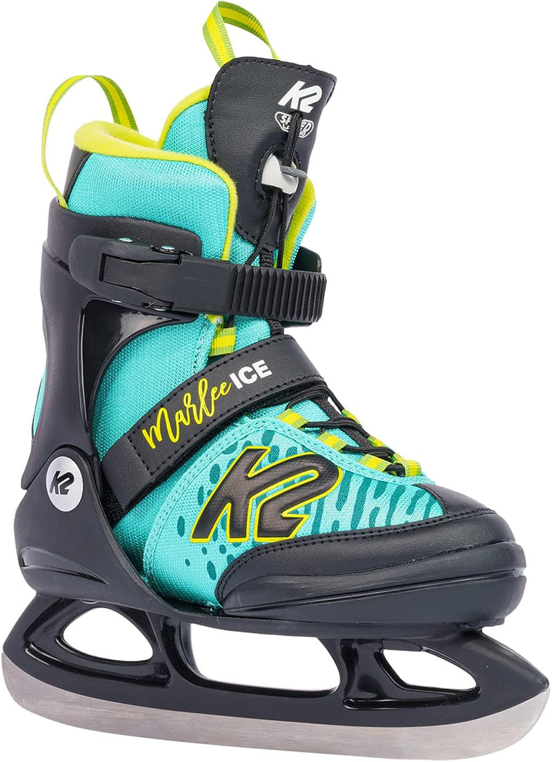 K2 Skates Mädchen Schlittschuhe Marlee Ice, turquise - yellow, 25G0210 M (EU: 32-37 / UK: 13-4 / US: