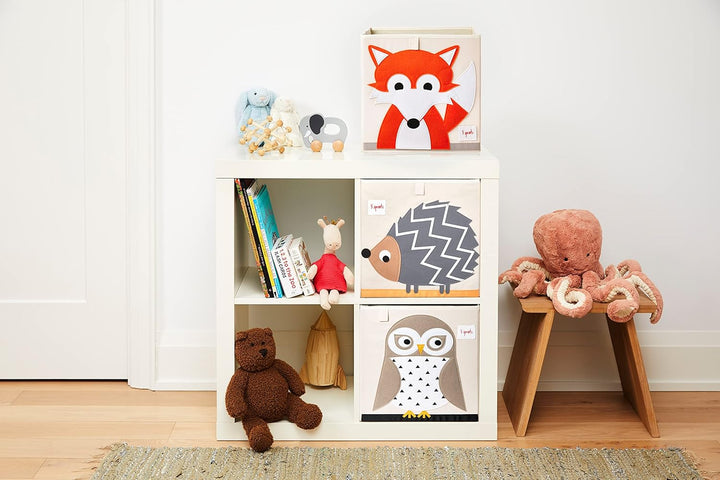 3 Sprouts, Aufbewahrungsbox Kinder mit Deckel, Spielzeugbox für Kallax Regale, Box zur Spielzeugaufb
